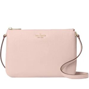Kate Spade Leila Triple Gusset Crossbody Purse Rose Smoke